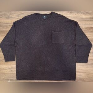 Men's Banana Republic Medium Cashmere Round-Neck Sweater Brown Chocolate